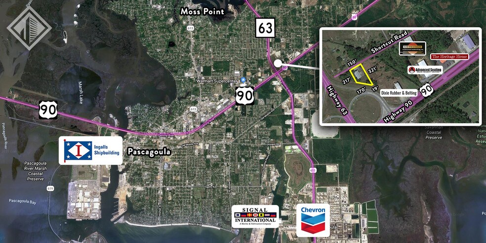 More Photos Of 6124 Short Cut Rd, Moss Point Warehouse For Lease