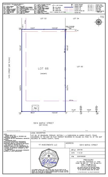 More Photos Of 5914 Maple St, Houston Land For Sale