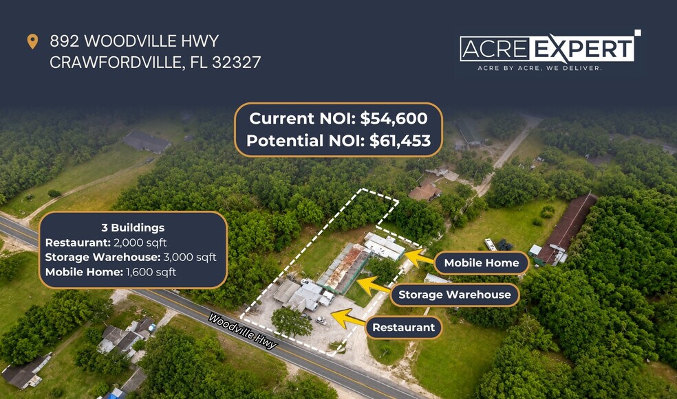 More Photos Of 892 Woodville Hwy, Crawfordville Restaurant For Sale