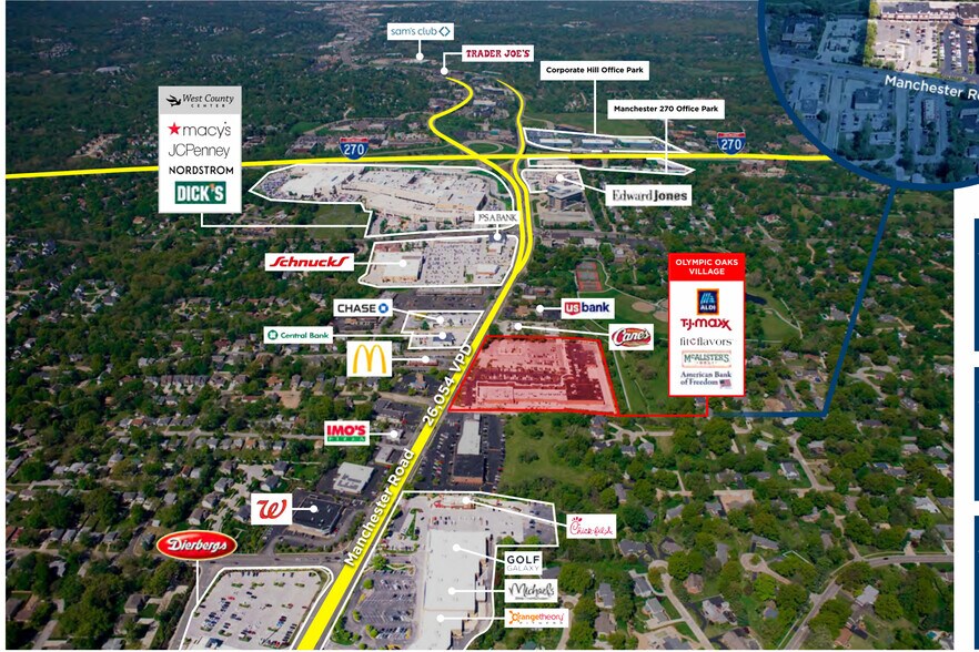 More Photos Of 12101-12153 Manchester Rd, Des Peres General Retail For Lease