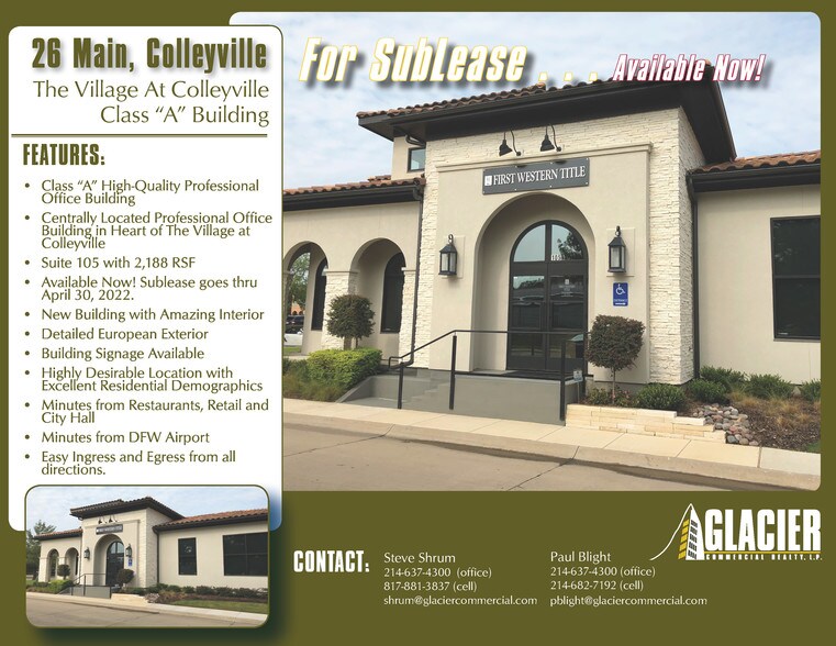 Primary Photo Of 26 Main St, Colleyville Office For Lease