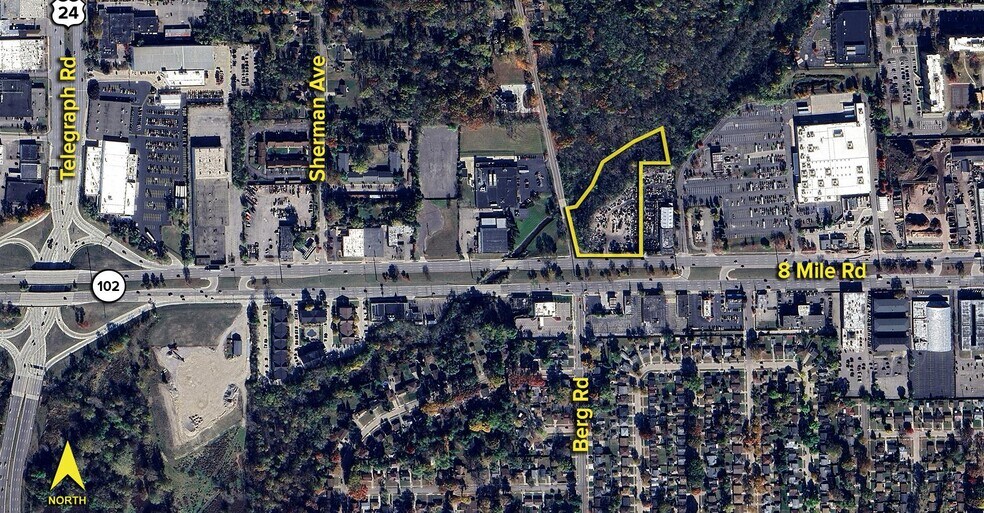 Primary Photo Of Berg Rd & W 8 Mile Rd, Southfield Land For Lease