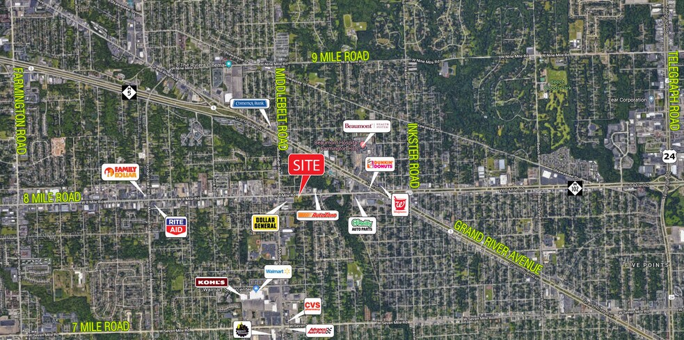 More Photos Of 29005-29023 W 8 Mile Rd, Livonia Land For Sale