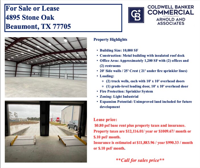 More Photos Of 4895 Stone Oak Dr, Beaumont Industrial For Sale