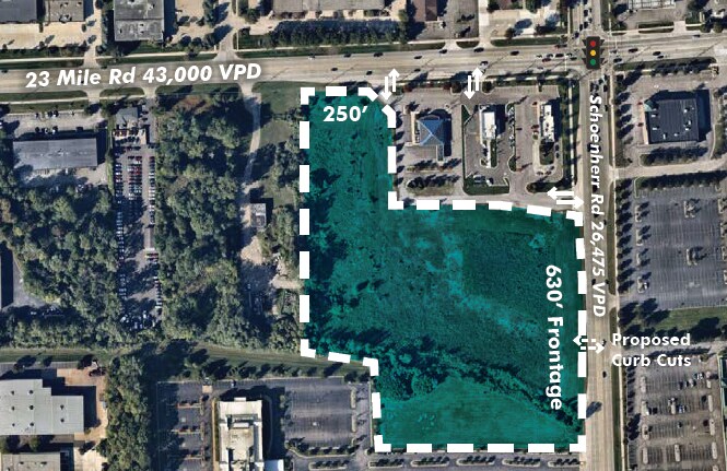 More Photos Of 13430 23 Mile Rd & Schoenherr Rd, Shelby Township Land For Lease