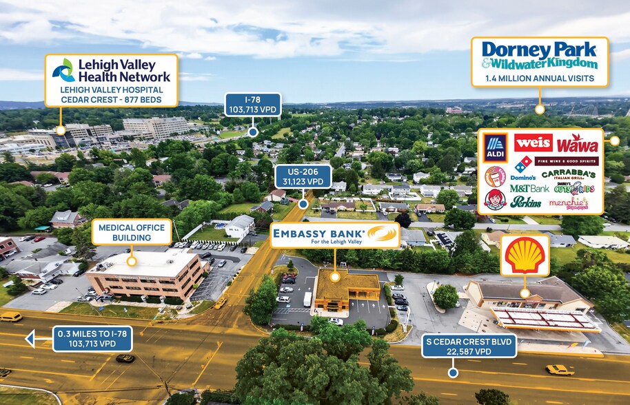 More Photos Of 1142 S Cedar Crest Blvd, Allentown Bank For Sale