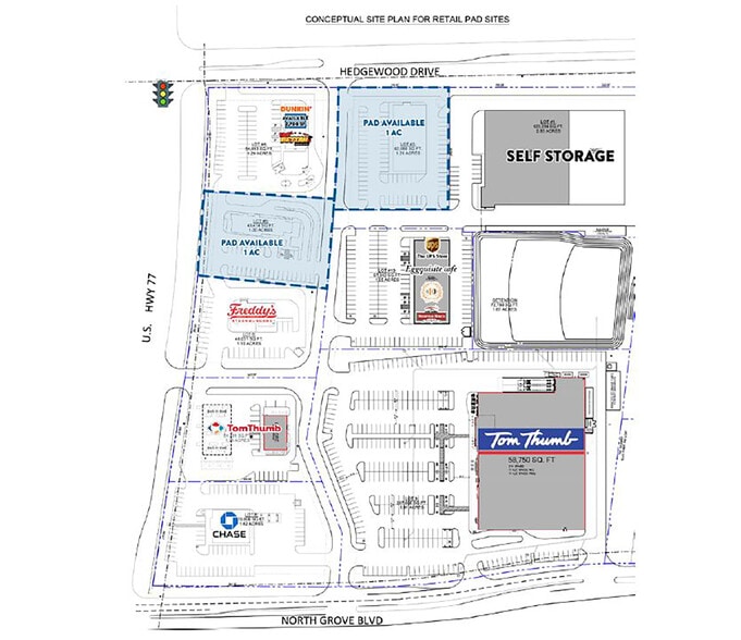 More Photos Of NEC Hwy 77 & N Grove Blvd, Waxahachie General Retail For Lease