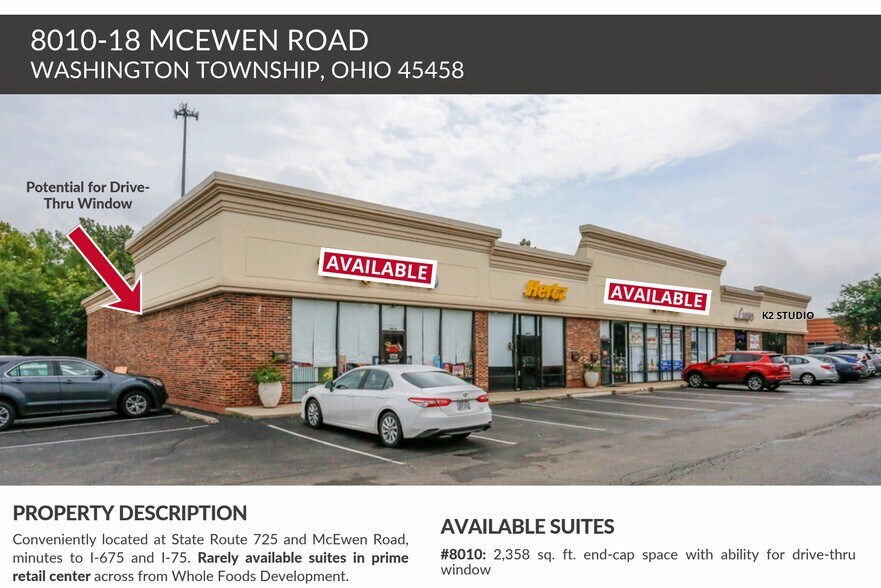 More Photos Of 8010-8018 McEwen Rd, Centerville Freestanding For Lease