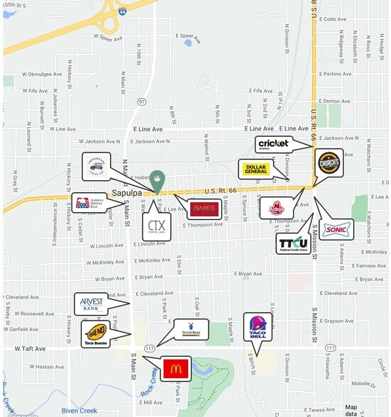 More Photos Of 126 E Dewey Ave, Sapulpa Storefront For Sale