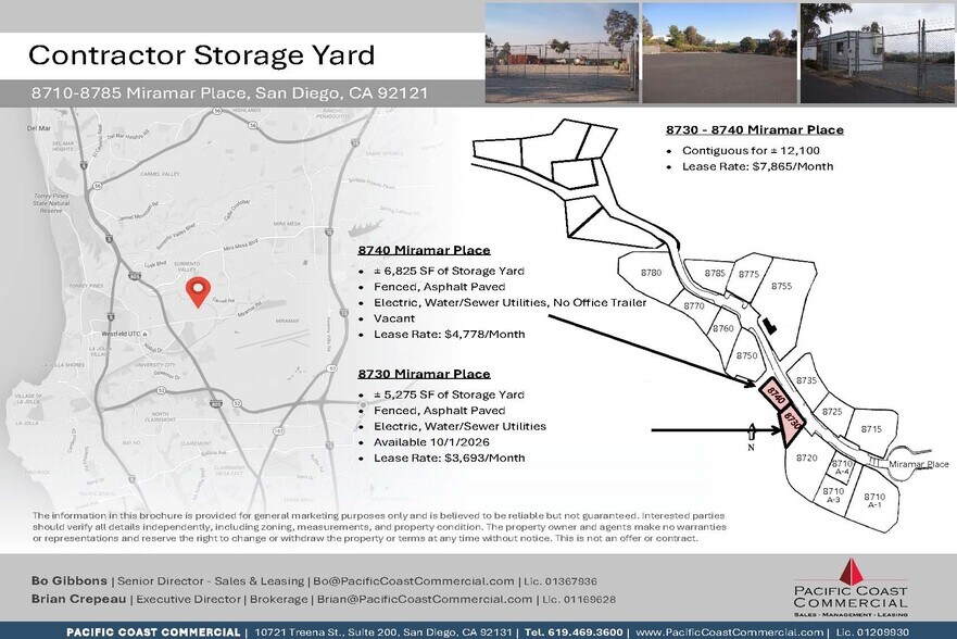 Primary Photo Of 8760 Miramar Pl, San Diego Contractor Storage Yard For Lease