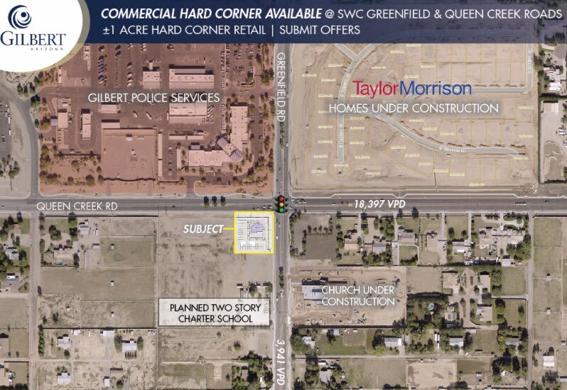 More Photos Of Greenfield Rd & Queen Creek Rd, Gilbert Land For Lease