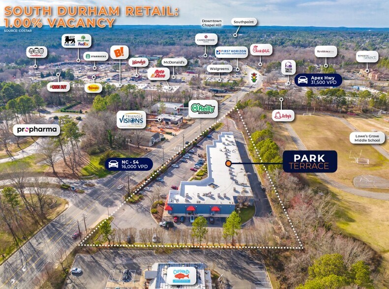 More Photos Of 2223 E NC Highway 54, Durham Storefront For Lease