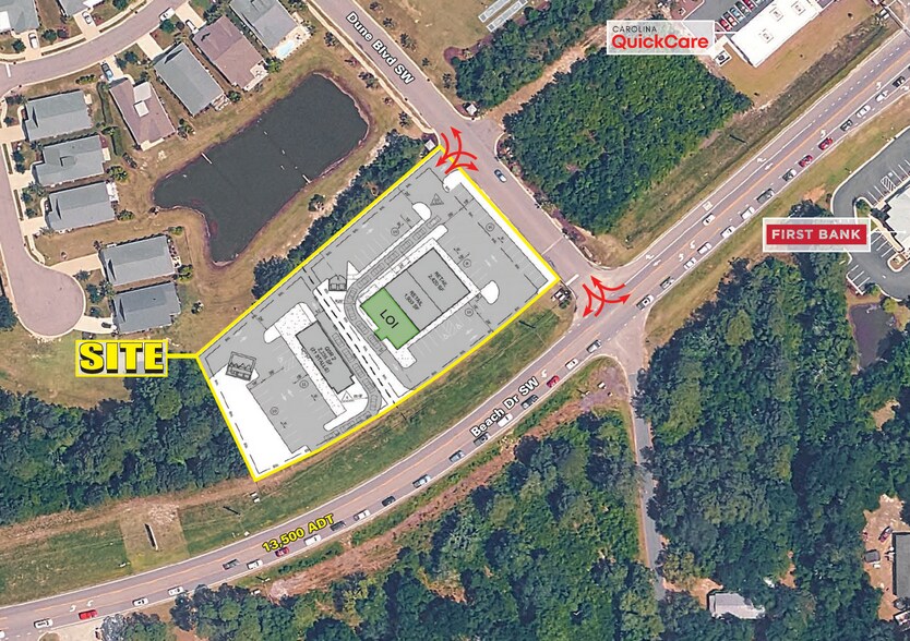 More Photos Of Dunes Blvd SW & Beach Drive SW, Ocean Isle Beach Land For Lease