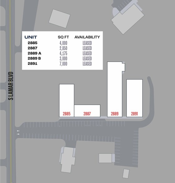 More Photos Of 2885-2889 South Lamar Blvd., Oxford Storefront Retail Office For Sale