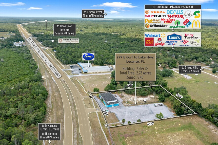 More Photos Of 299 E Gulf To Lake Hwy, Lecanto Storefront For Sale