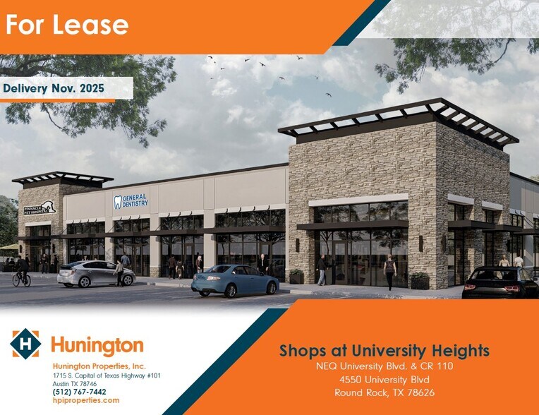 Primary Photo Of NEQ University Blvd. & CR 110 4550 University Blvd, Round Rock Storefront For Lease