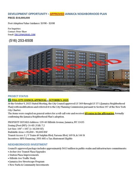 More Photos Of 13940 Hillside Ave, Jamaica Light Manufacturing For Sale