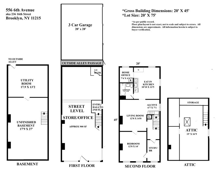 More Photos Of 236 16th St, Brooklyn Storefront Retail Residential For Sale