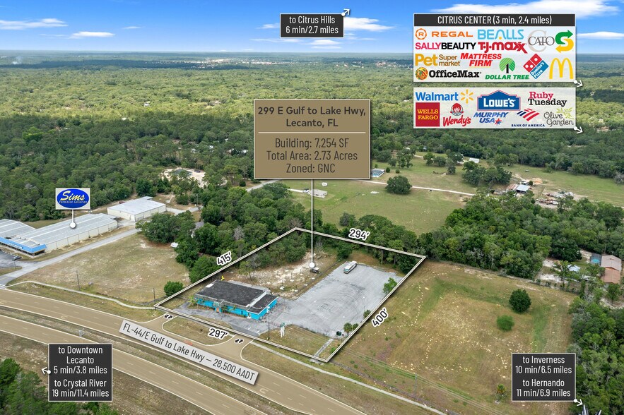 More Photos Of 299 E Gulf To Lake Hwy, Lecanto Storefront For Sale