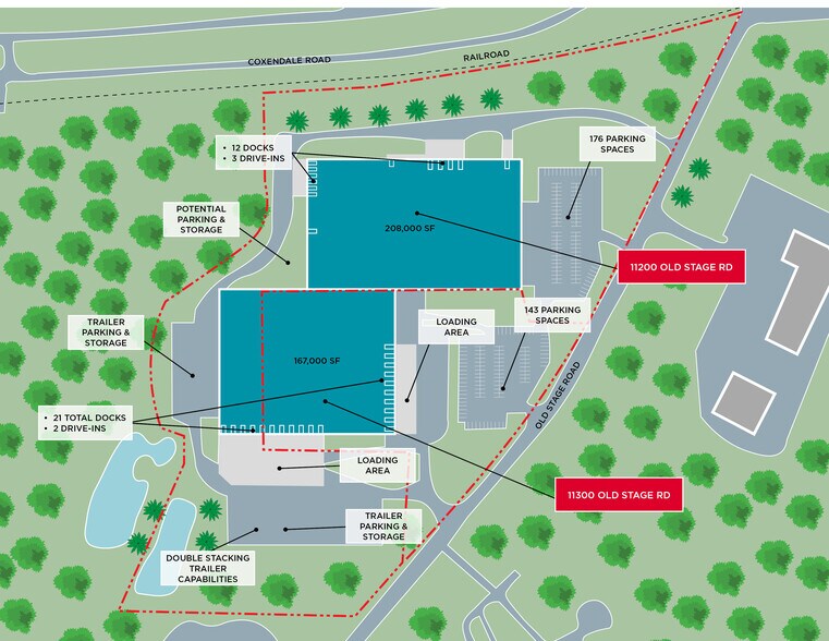 More Photos Of 11200-11300 Old Stage Rd, Chester Manufacturing For Lease