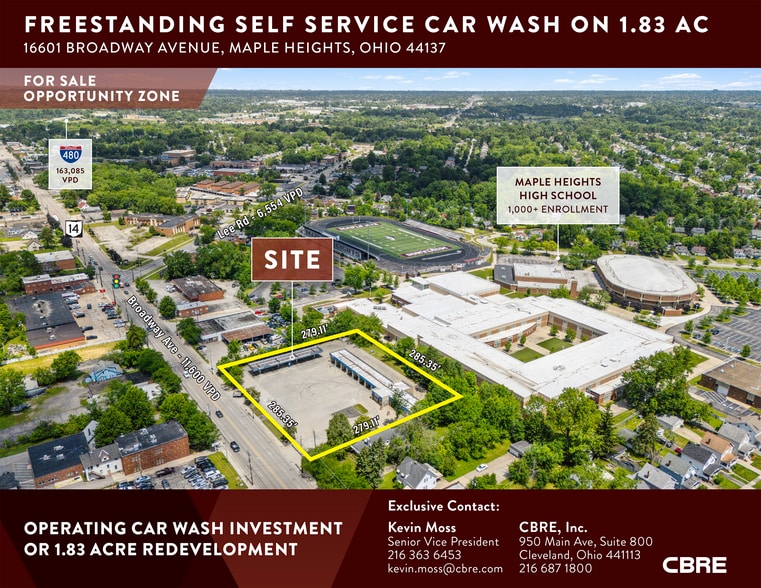 Primary Photo Of 16601 Broadway Ave, Maple Heights Carwash For Sale
