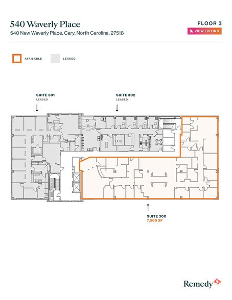 More Photos Of 540 New Waverly Pl, Cary Medical For Lease
