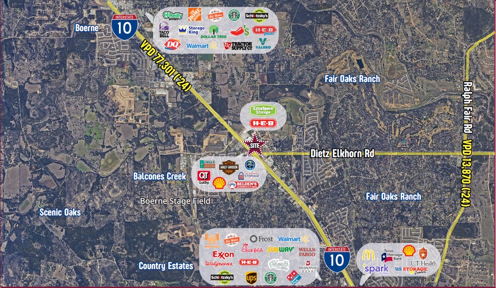 More Photos Of IH 10 W & Dietz-Elkhorn Rd, Boerne Land For Sale