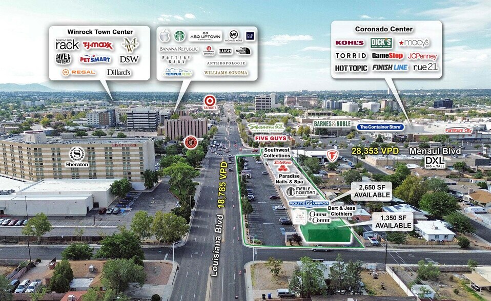 More Photos Of 2633-2685 Louisiana Blvd NE, Albuquerque Storefront For Lease