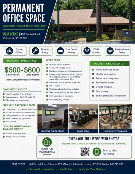 More Photos Of 400 Percival Rd, Columbia Office For Lease