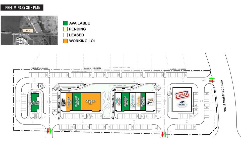 More Photos Of NWC of West Crossing & Rosamond Pkwy blvd, Anna Storefront For Lease