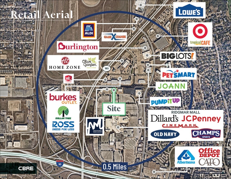 More Photos Of 1700-1760 Mall Cir, Fort Worth Freestanding For Lease