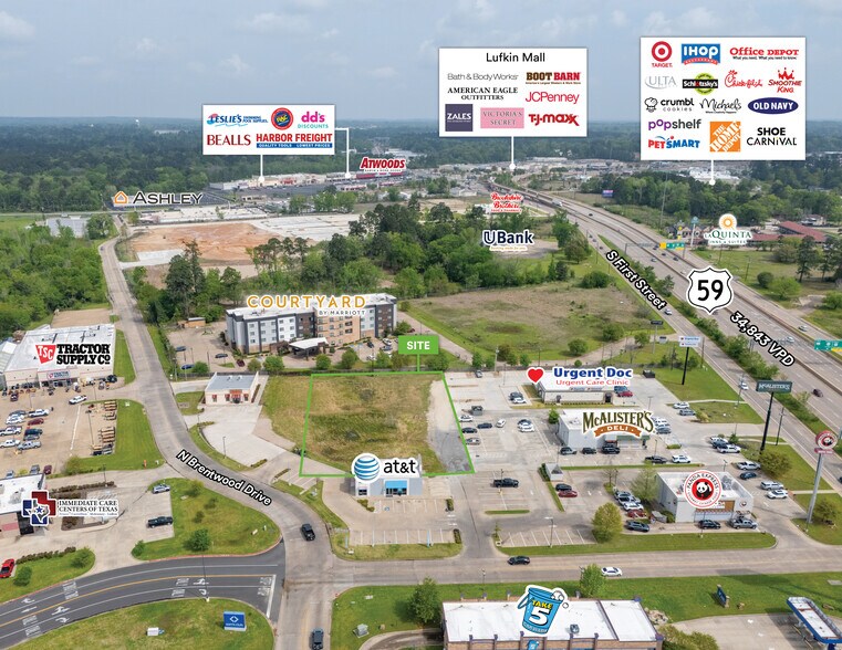 Primary Photo Of 510 & 514 N Brentwood Drive, Lufkin Land For Sale