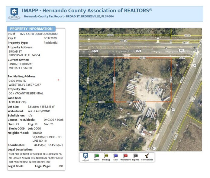 More Photos Of 1219 Broad St, Brooksville Land For Sale