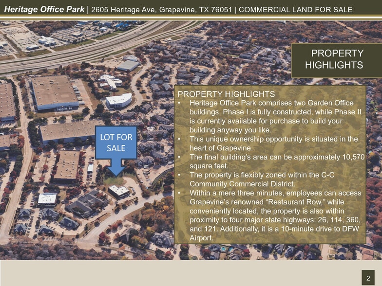 More Photos Of 2605 Heritage Ave, Grapevine Land For Sale