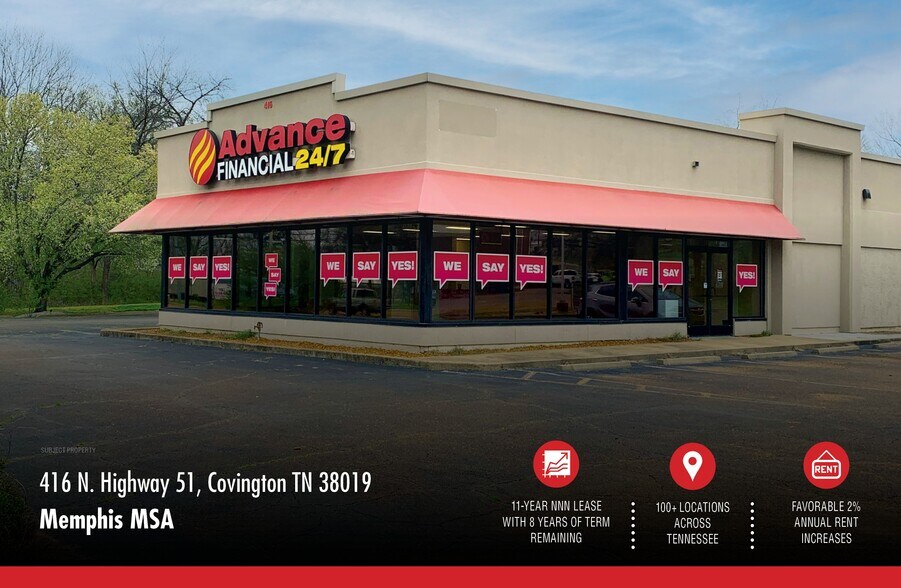 Primary Photo Of 416 Highway 51 N, Covington Storefront Retail Office For Sale