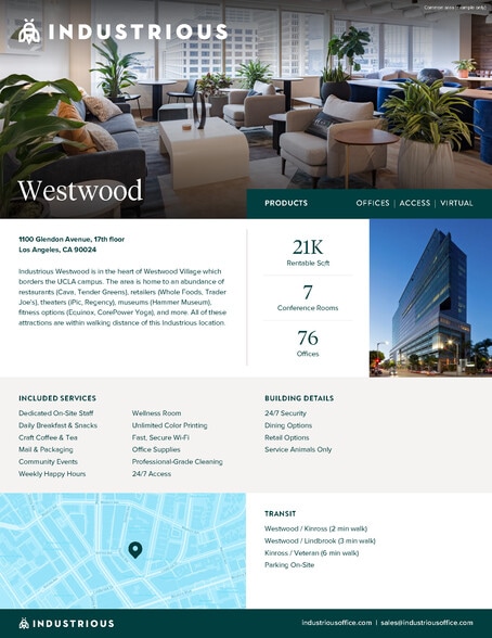 More Photos Of 1100 Glendon Ave, Los Angeles Coworking Space