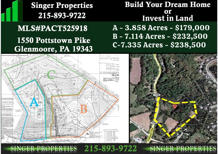 More Photos Of 1550 Pottstown Pike, Glenmoore Land For Sale