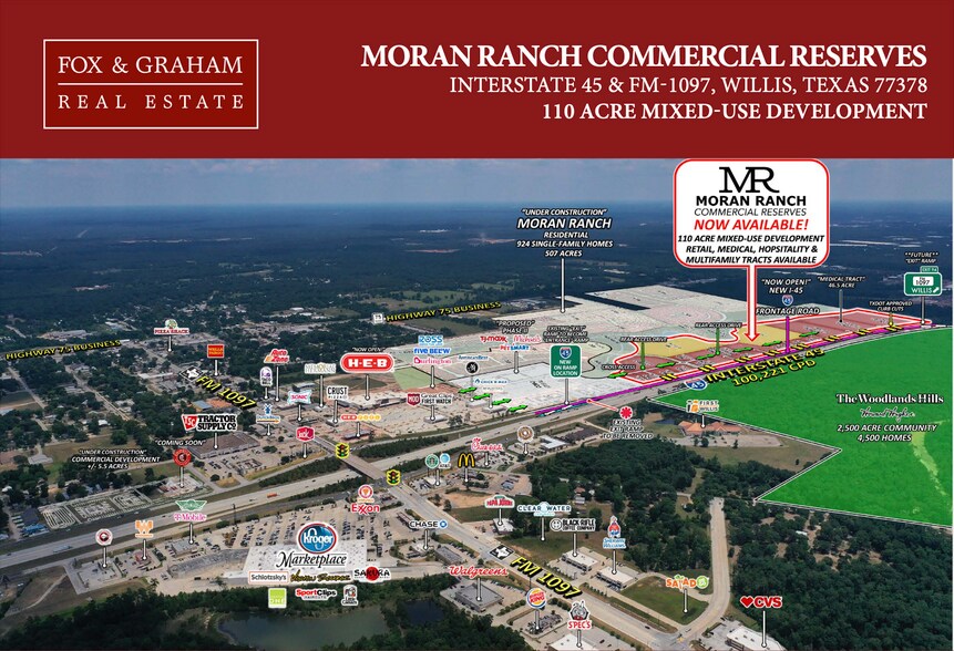 Primary Photo Of I-45 & Moran Ranch Blvd, Willis Land For Sale