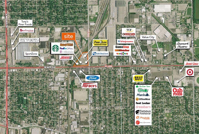 More Photos Of 2519-2541 W North Ave, Melrose Park Freestanding For Lease