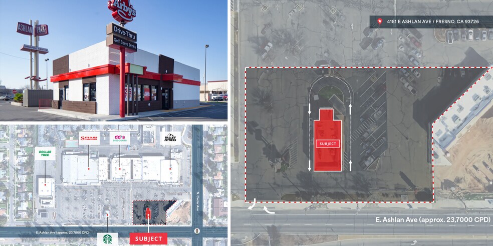 Primary Photo Of 4181 E Ashlan Ave, Fresno Fast Food For Lease