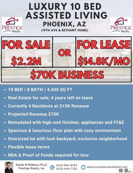 Primary Photo Of Bethany Home Rd & N 19th Ave, Phoenix Assisted Living For Sale