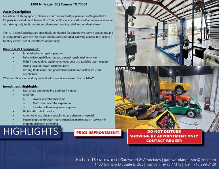 More Photos Of 1308 N Frazier St, Conroe Service For Sale