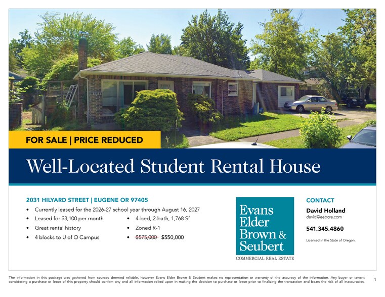 More Photos Of 2031 Hilyard St, Eugene Multifamily For Sale