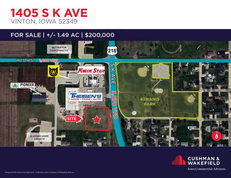 Primary Photo Of K Ave, Vinton Land For Sale