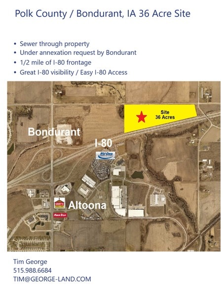 Primary Photo Of I80 At NE 62nd Ave, Bondurant Land For Sale