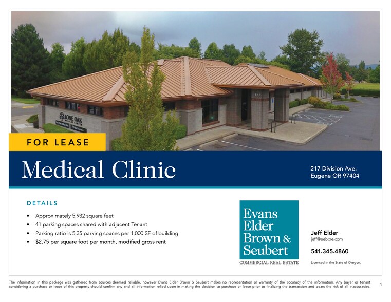 More Photos Of 217 Division Ave, Eugene Medical For Lease