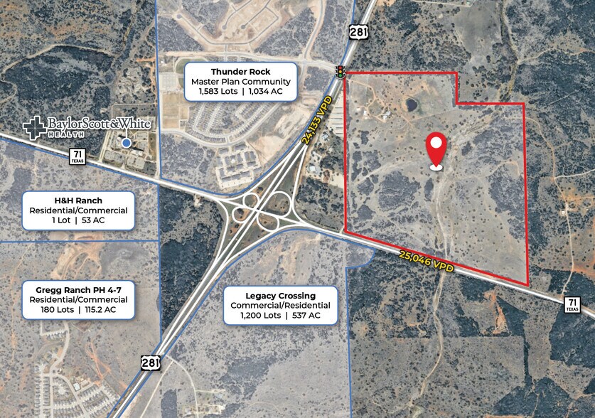 More Photos Of Hwy 71 and 281, Marble Falls Land For Sale