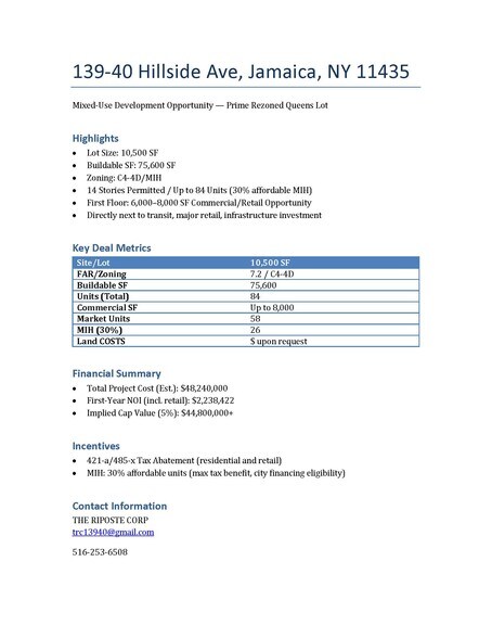 More Photos Of 13940 Hillside Ave, Jamaica Light Manufacturing For Sale