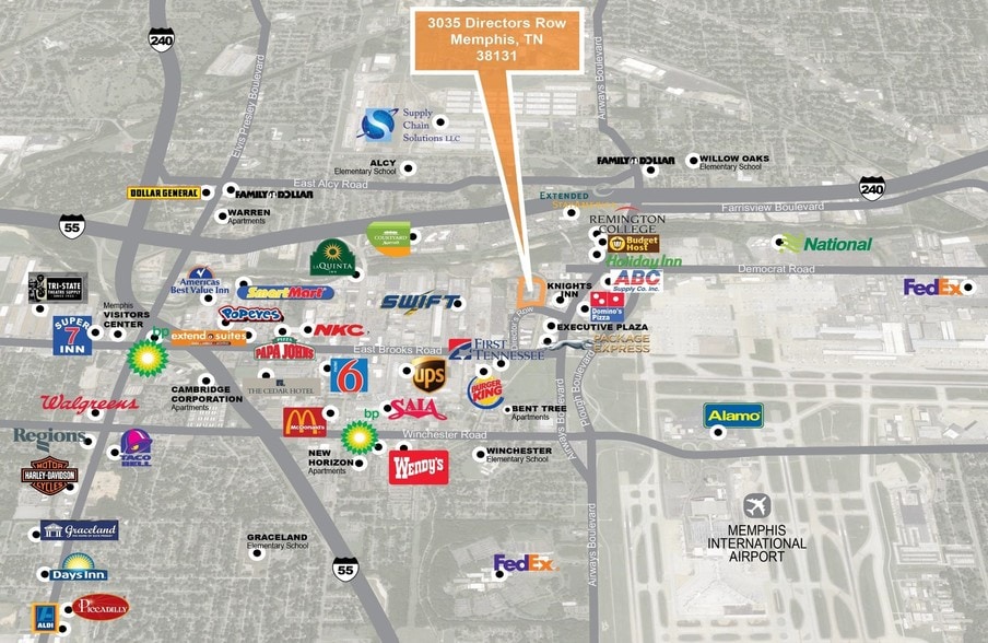 More Photos Of 3035 Directors Row, Memphis Flex For Lease