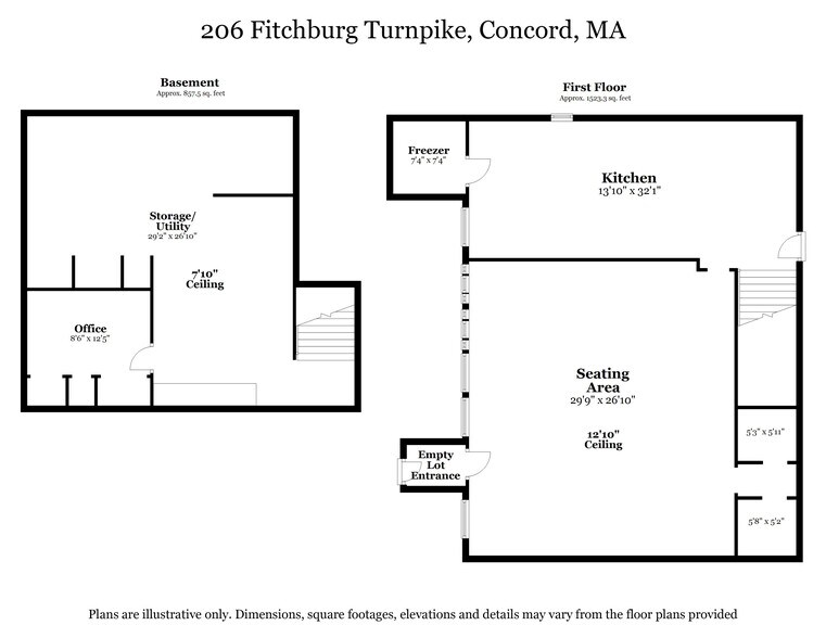 More Photos Of 208 Fitchburg Tpke, Concord Restaurant For Lease